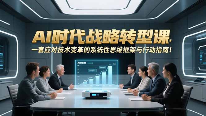 AI时代战略转型课：一套应对技术变革的系统性思维框架与行动指南-创业项目网
