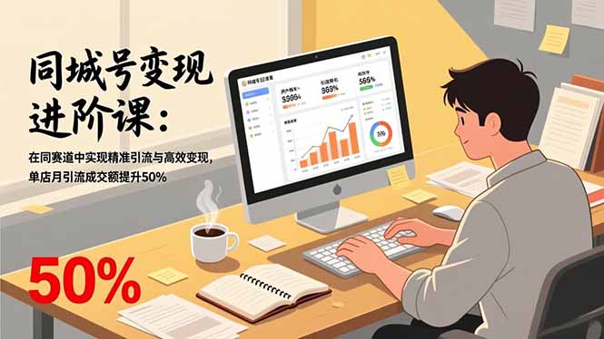 同城号变现进阶课：在同城赛道中实现精准引流与高效变现，单店月引流成交额提升50%-创业项目网
