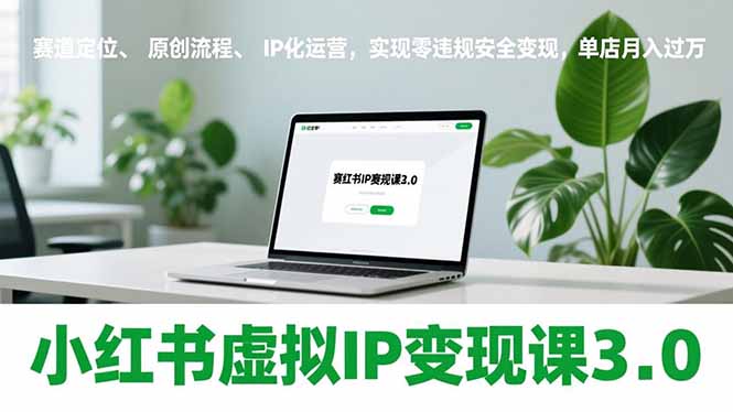 小红书虚拟IP变现课3.0，赛道定位、原创流程、IP化运营，实现零违规安全变现，单店月入过万-创业项目网