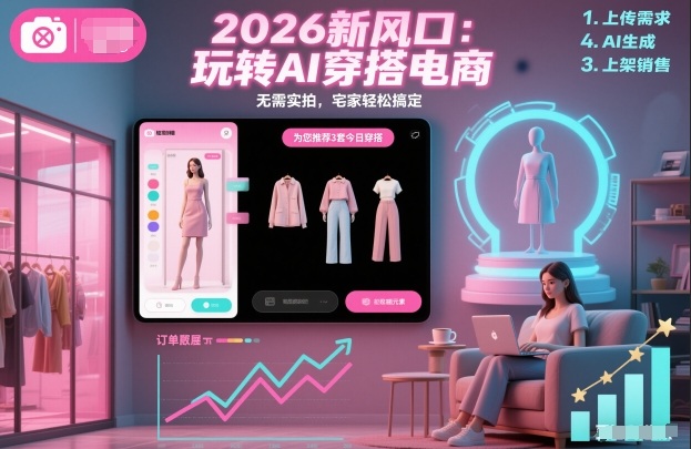 2026新风口:玩转AI穿搭电商,无需实拍,宅家轻松搞定-创业项目网