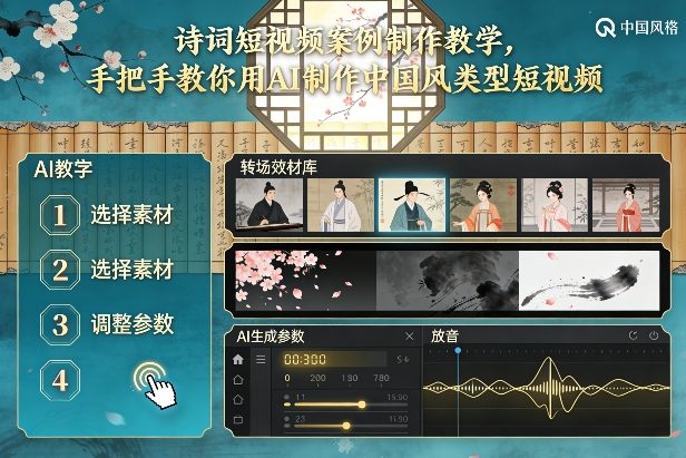 古诗词短视频案例制作教学,手把手教你用AI制作中国风类型短视频-创业项目网