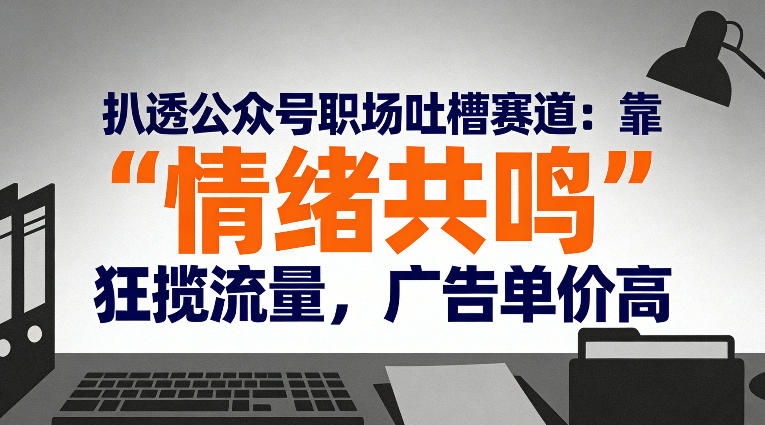 扒透公众号职场吐槽赛道：靠“情绪共鸣”狂揽流量，广告单价高-创业项目网