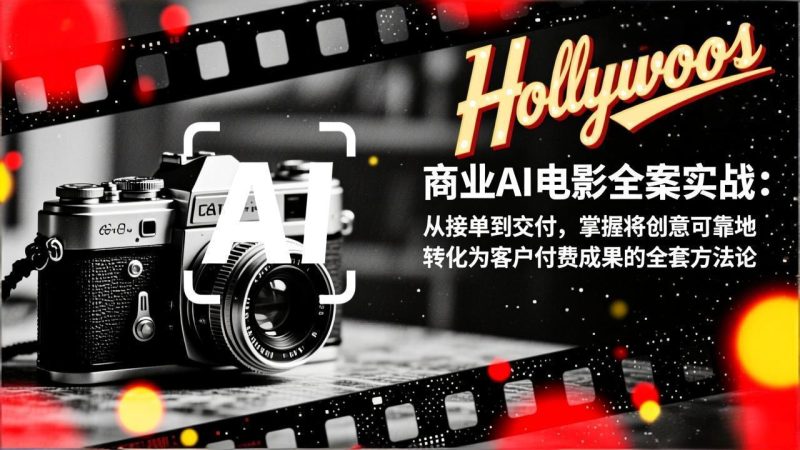 商业AI电影全案实战：从接单到交付，掌握将创意可靠地转化为客户付费成果的全套方法论-创业项目网
