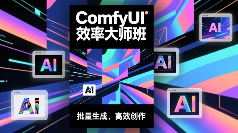 ComfyUI效率大师班:工作流搭建,批量生成,将个人AI出图效率提升5-10倍,月接单收入1-3万-创业项目网