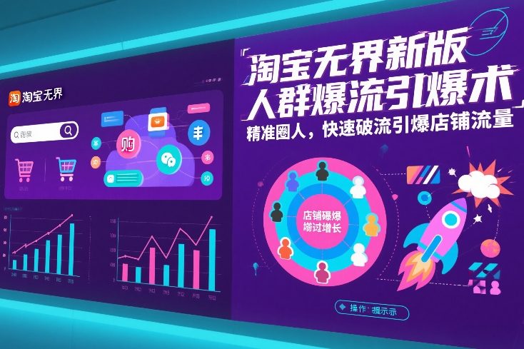 淘宝无界新版人群爆流引爆术,精准圈人,快速破流引爆店铺流量-创业项目网