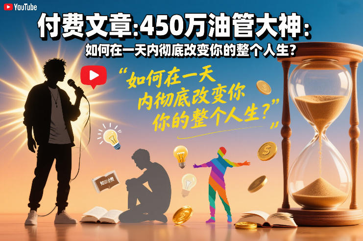 付费文章:450万油管大神:如何在一天内彻底改变你的整个人生?-创业项目网