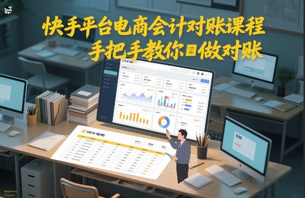 快手平台电商会计对账课程,手把手教你做对账-创业项目网