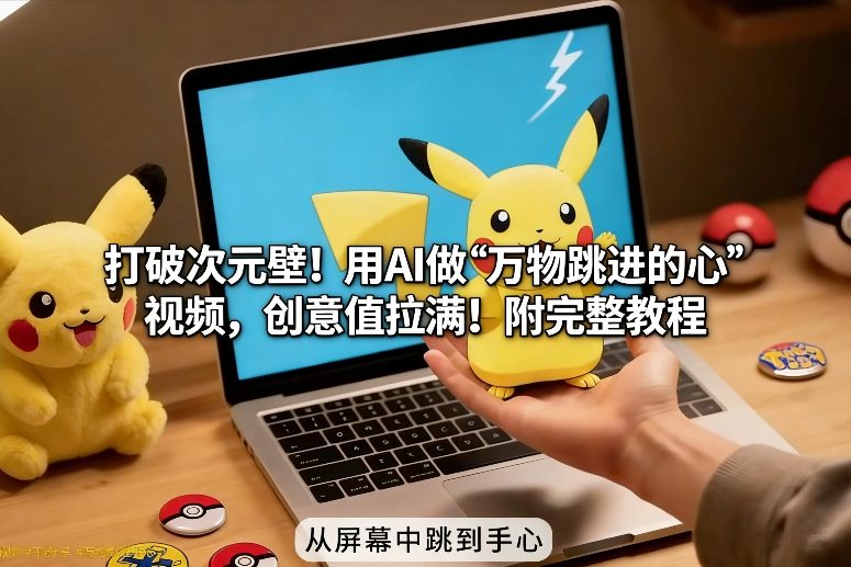 打破次元壁！用AI做【万物跳进手心】视频，创意值拉满！附完整教程-创业项目网