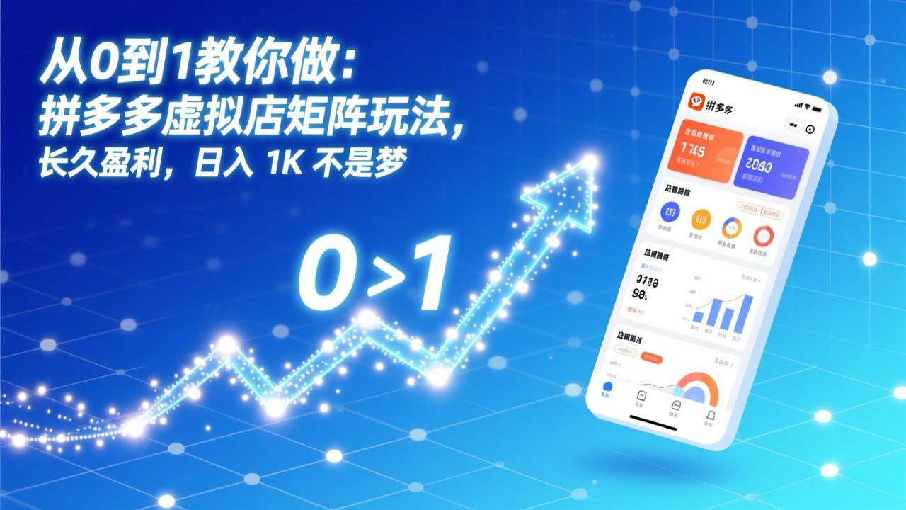 从0到1教你做：拼多多虚拟店矩阵玩法，长久盈利，日入 1K 不是梦-创业项目网
