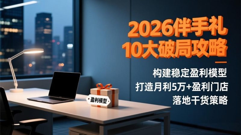 2026伴手礼10大破局攻略:构建稳定盈利模型,打造月利5万+盈利门店,落地干货策略-创业项目网