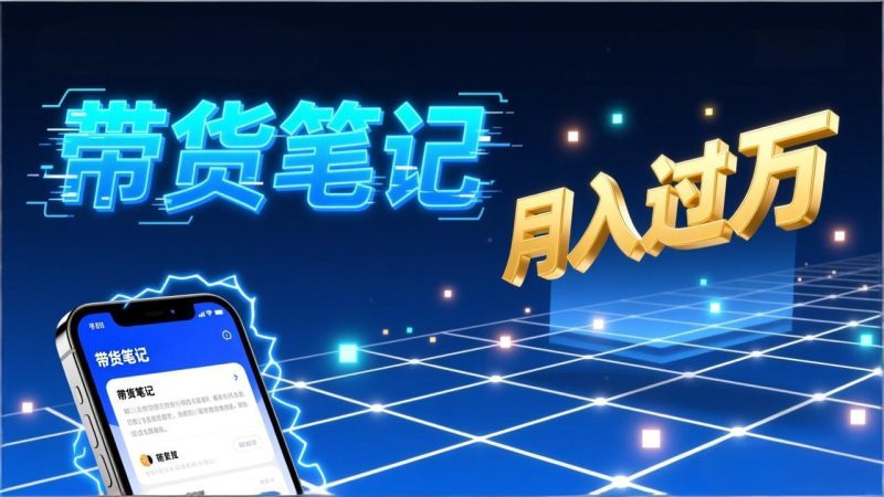 小红书爆款笔记带货实战:拆解封面标题正文全要素,手把手教你单篇笔记带货月入过万-创业项目网