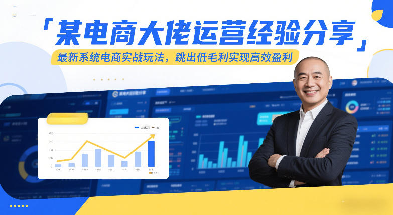 某电商大佬运营经验分享，最新系统电商实战玩法，跳出低毛利实现高效盈利-创业项目网