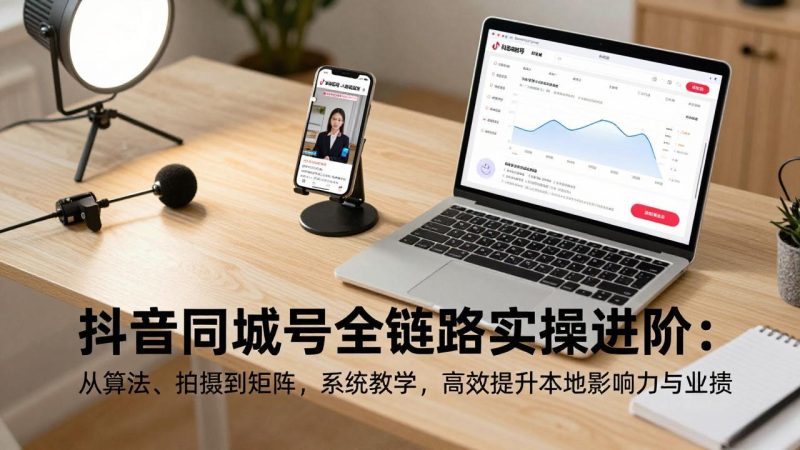 抖音同城号实战进阶：从算法到矩阵，系统教学提升本地影响力与业绩-创业项目网