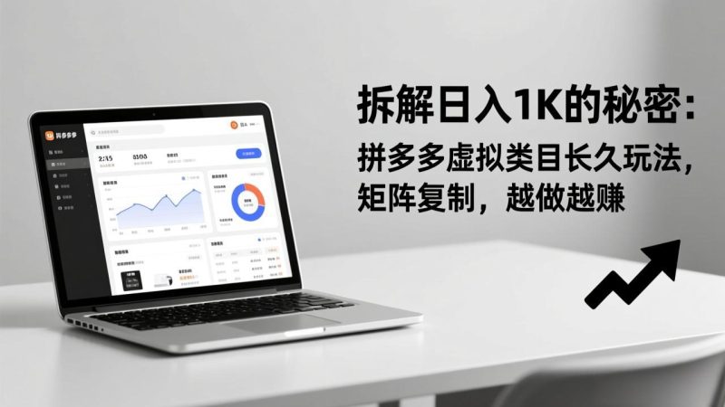 拆解日入1K的秘密：拼多多虚拟类目长久玩法，矩阵复制，越做越赚-创业项目网