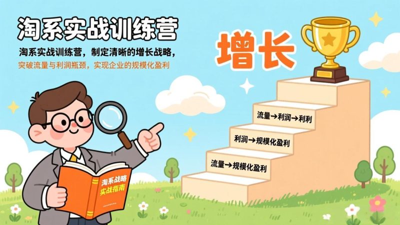淘系实战训练营，制定清晰的增长战略，突破流量与利润瓶颈，实现企业的规模化盈利-创业项目网