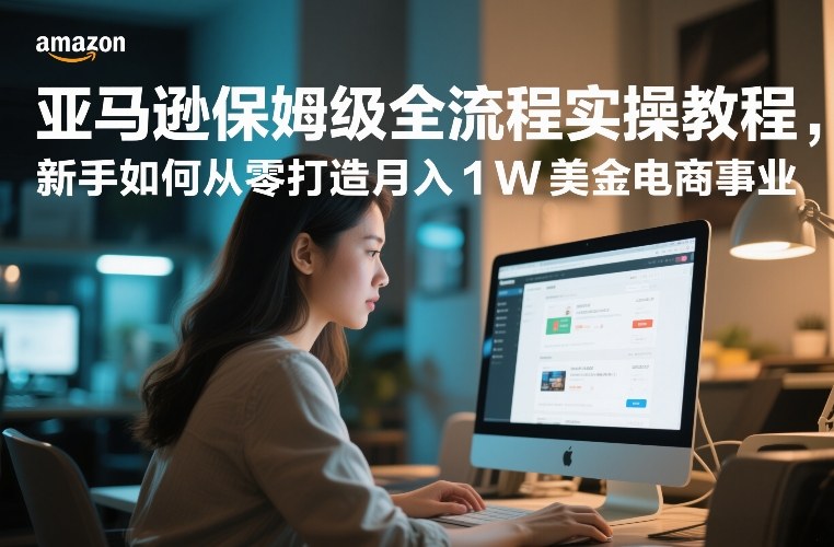 亚马逊保姆级全流程实操教程，新手如何从零打造月入1W美金电商事业-创业项目网