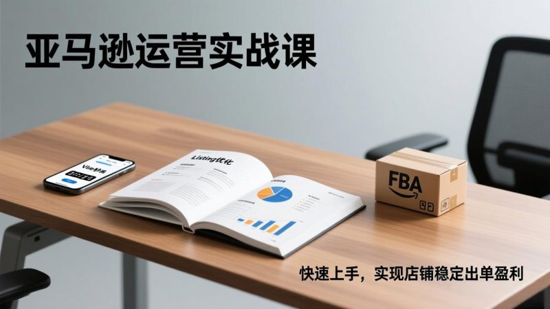 亚马逊运营实战课，Listing优化、Vine秒杀、FBA发货，快速上手，实现店铺稳定出单盈利-创业项目网