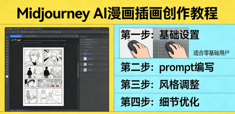 利用Midjourney AI人工智能轻松创作漫画插画教程，零基础创作完整漫画插画-创业项目网