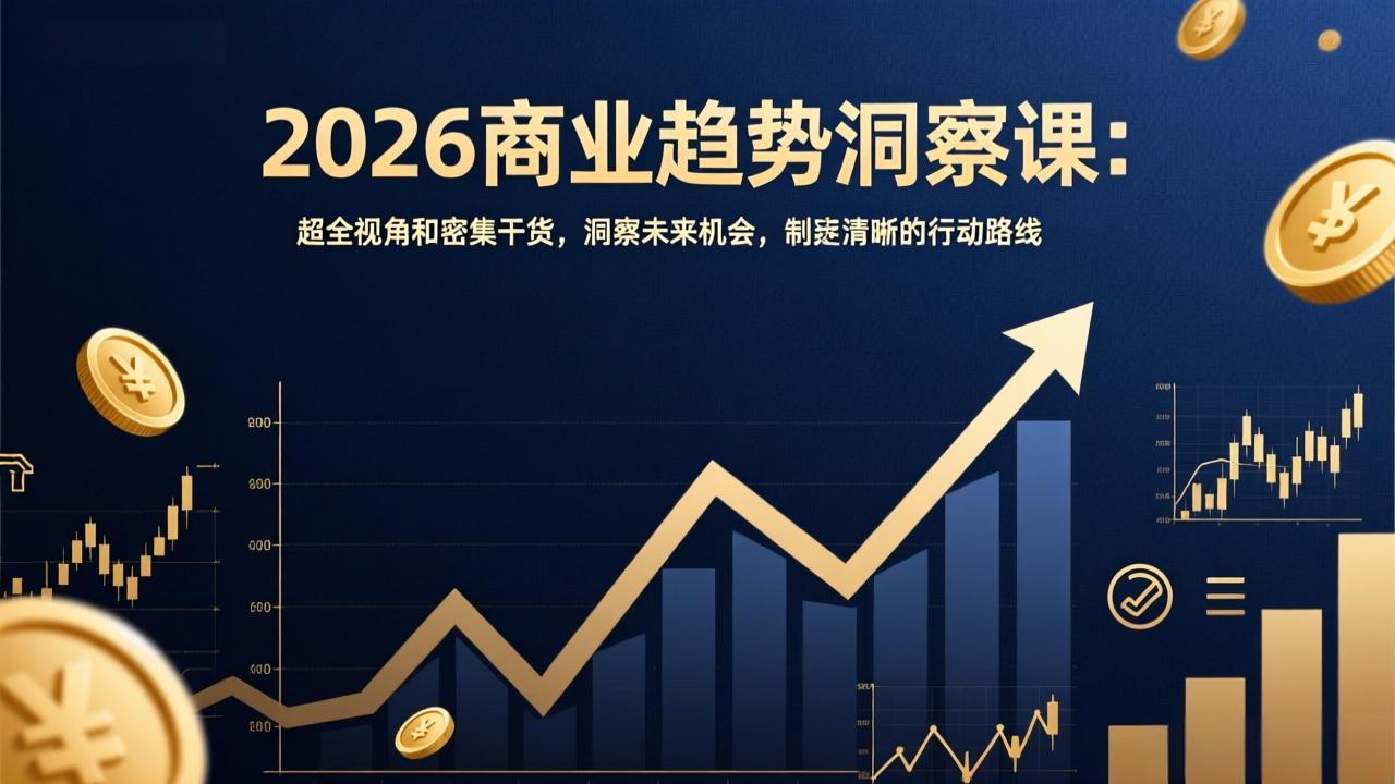 2026商业趋势洞察课：超全视角和密集干货，洞察未来机会，制定清晰的行动路线-创业项目网