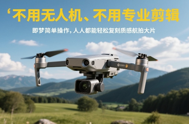不用无人机、不用专业剪辑，即梦简单操作，人人都能轻松复刻质感航拍大片-创业项目网