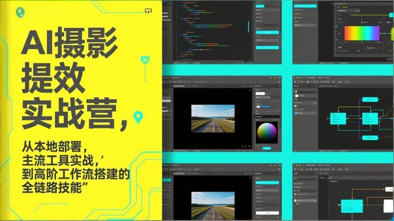 AI+摄影提效实战营,从本地部署,主流工具实战,到高阶工作流搭建的全链路技能-创业项目网