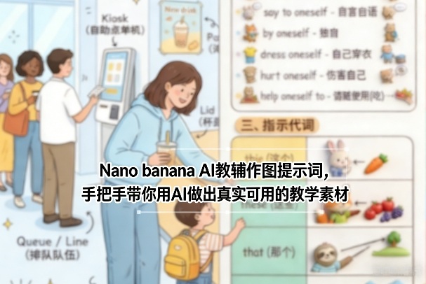 Nano banana AI教辅作图提示词，手把手带你用AI做出真实可用的教学素材-创业项目网